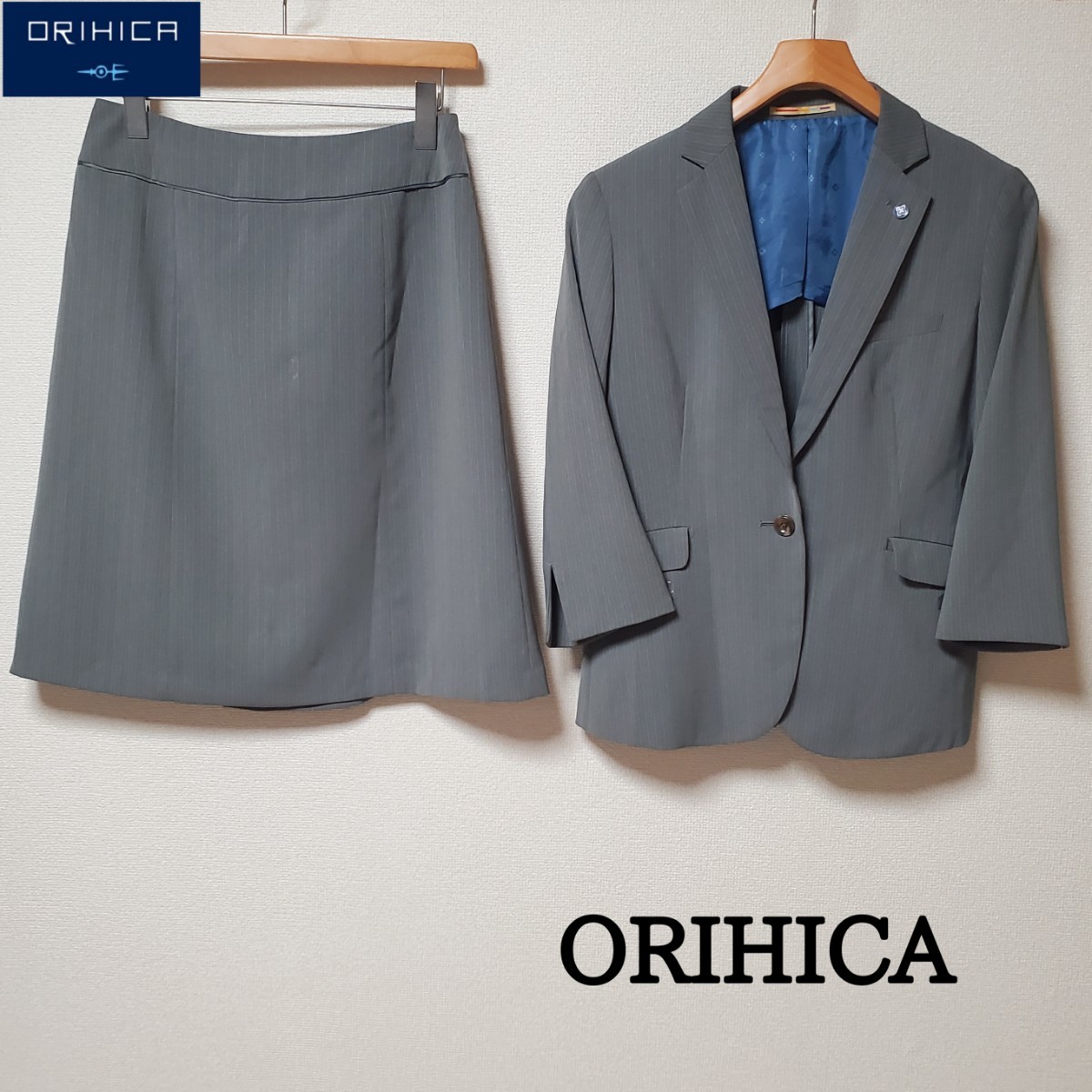 ORIHICA オリヒカ レデース スカートスーツ セットアップ グレー 春夏 - 8