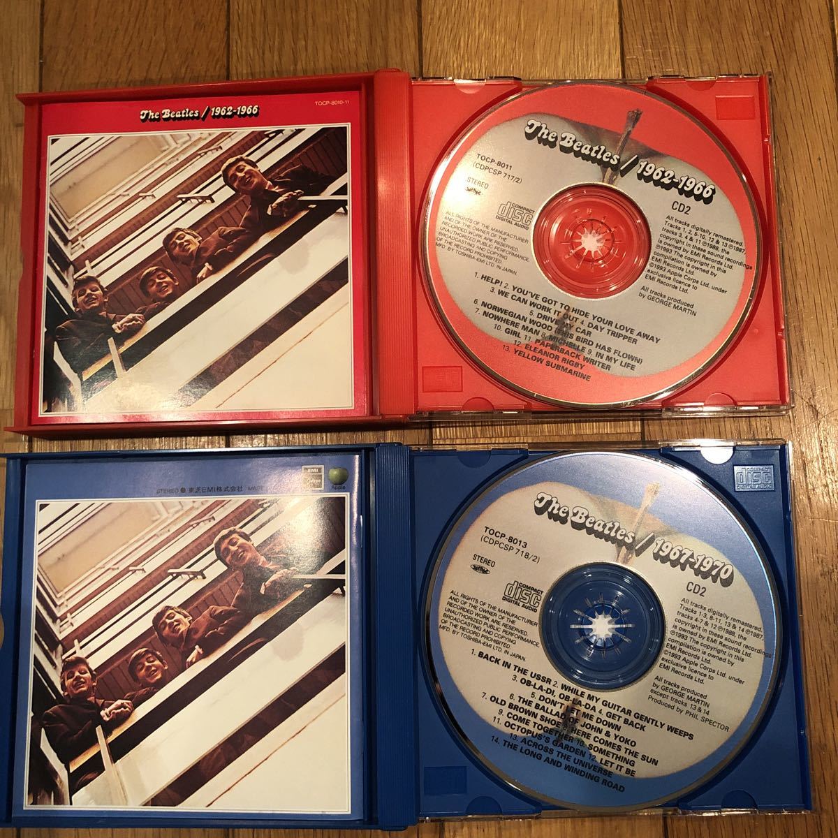 送料無料ザ・ビートルズ 「1962-1966」「1967-1970」2枚組　中古CD 赤盤 青盤 セットTHE BEATLES 名曲多数収録