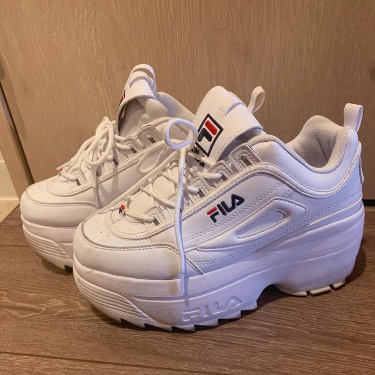 1年保証』 フィラ 25cm DISRUPTOR FILA ディスラプター ホワイト 白