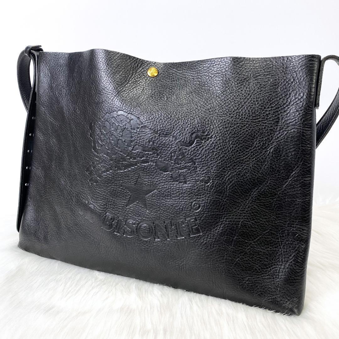 ☆現行品・美品☆イルビゾンテ IL BISONTE 薄型 ショルダーバッグ
