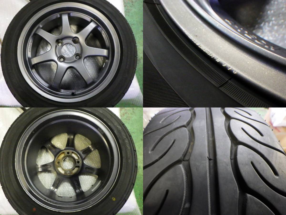 ☆2021年★A-TECH WP-789★15インチ 4本 185/55R15 社外 アルミ100 4H 73mm 15 6.5J +38 タイヤ ホイール 中古 ヴィッツ_画像5