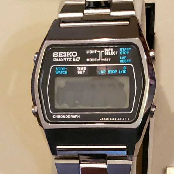 未使用品SEIKOセイコー デジタル 液晶クォーツA128メンズ 腕時計 