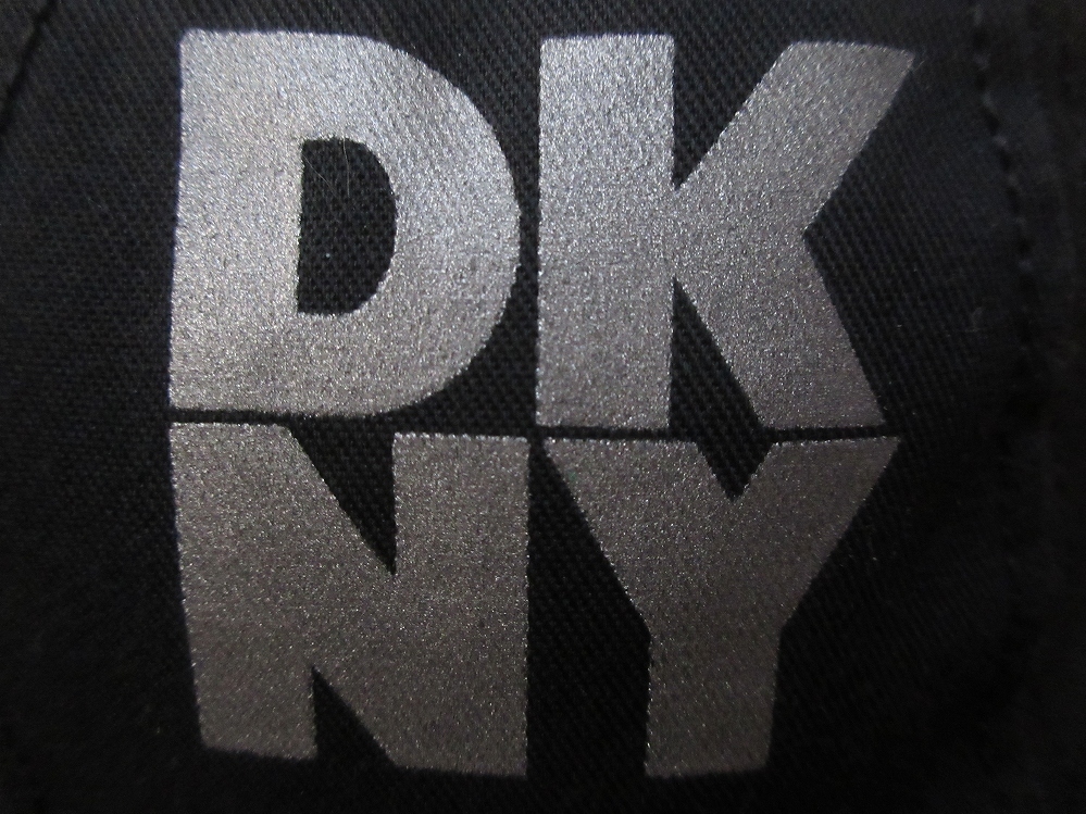 90's USA制 DKNY ロゴ キャップ ブラック Donna Karan New York ダナ キャラン ニューヨーク CAP 帽子 ハット ヒップポップ ダンス 古著