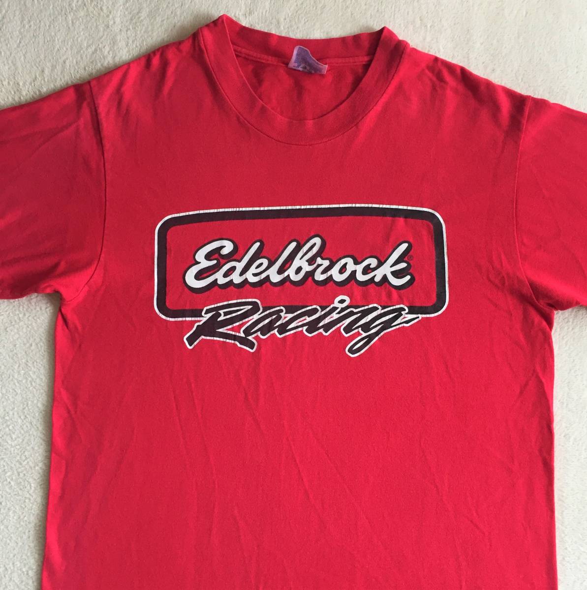 ◆ビンテージ Edelbrock Racing Tシャツ エーデルブロック 検 Nascar Hot Rod ナスカー ホットロッド STP Champion_画像3