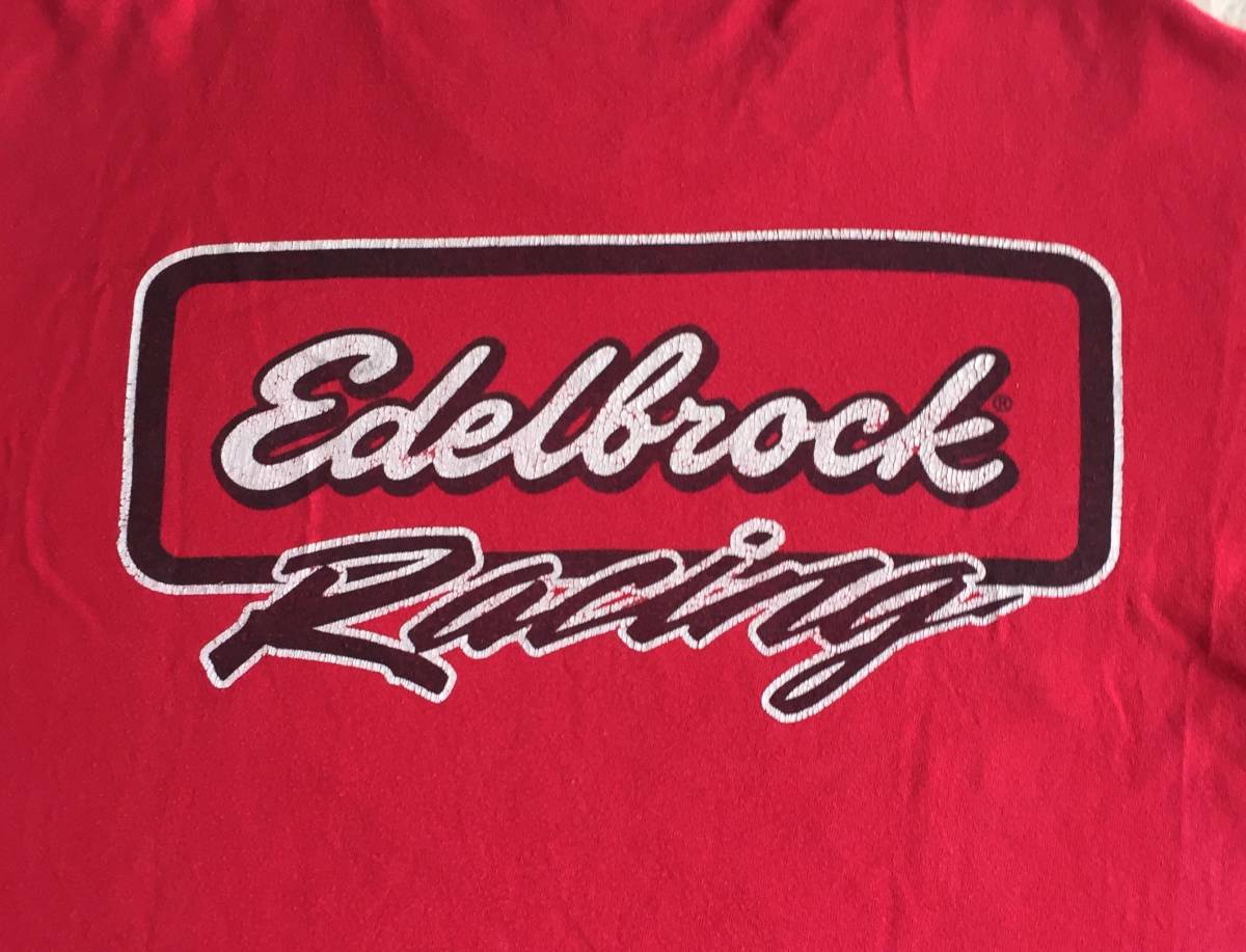 ◆ビンテージ Edelbrock Racing Tシャツ エーデルブロック 検 Nascar Hot Rod ナスカー ホットロッド STP Champion_画像7