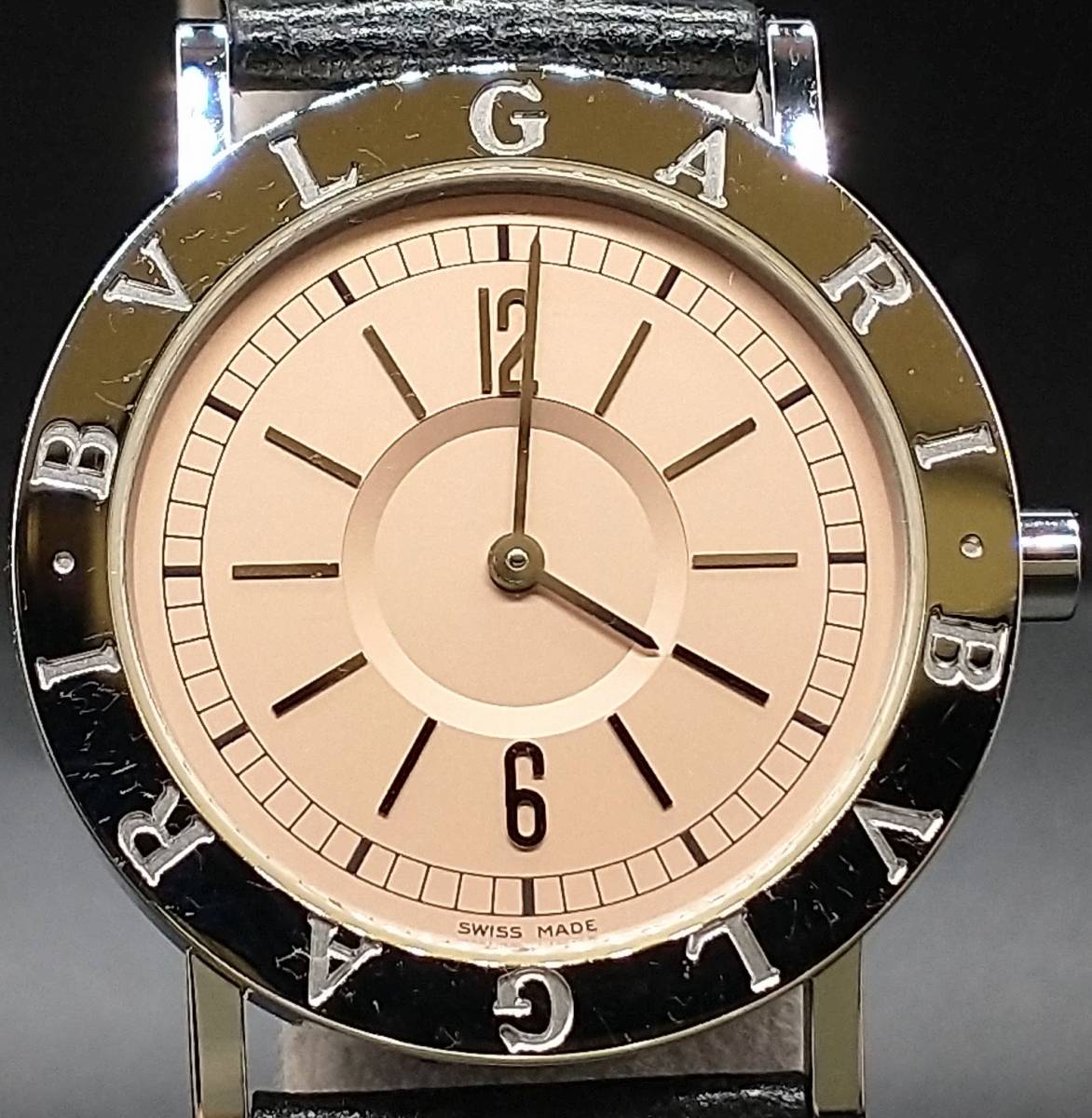 Bvlgari ブルガリブルガリ 33sld クォーツ デイト メンズ腕時計 腕時計 革ベルト 買い物 デイト