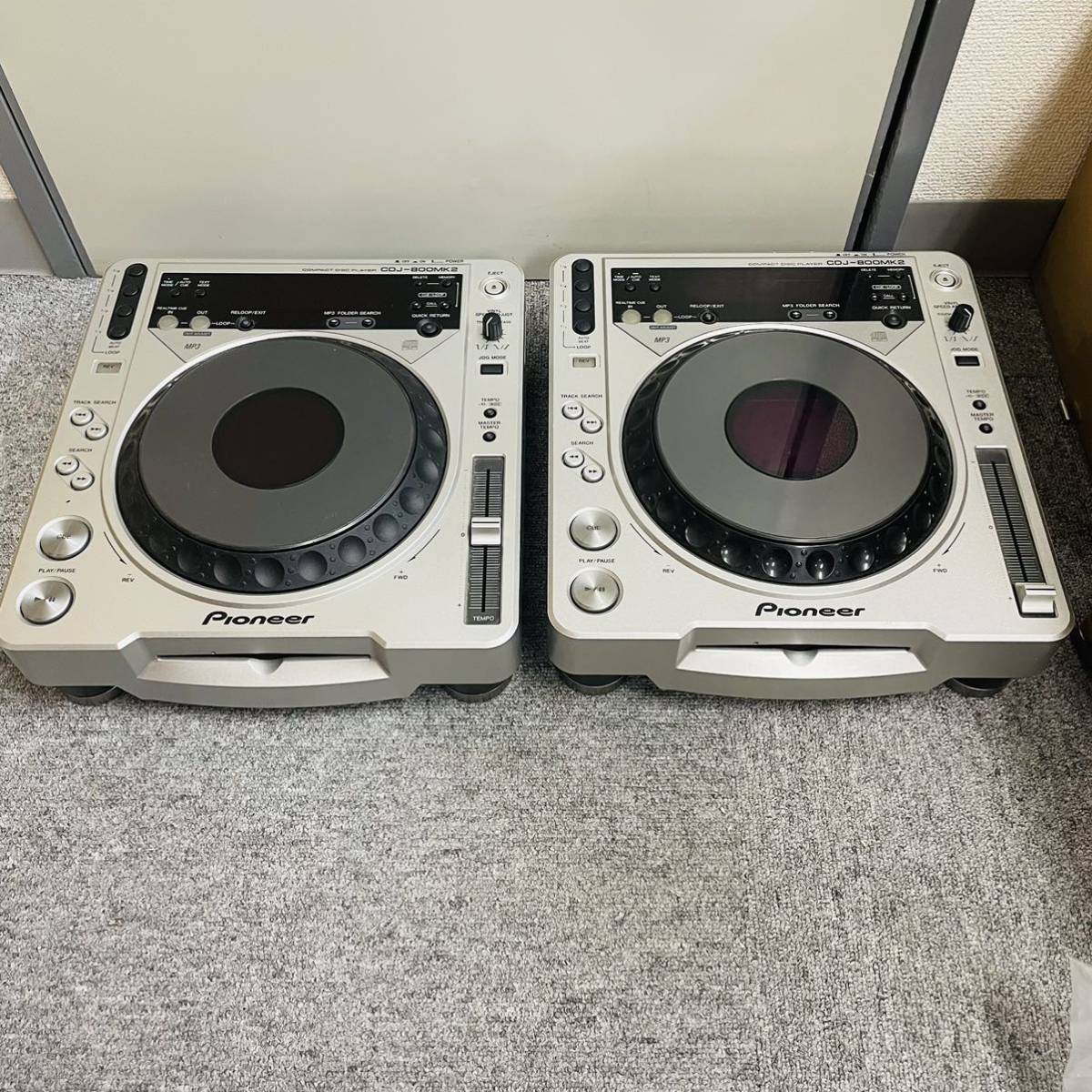 2台セット Pioneer ターンテーブル CDJ-800MK2 DJ機器 CDプレーヤー