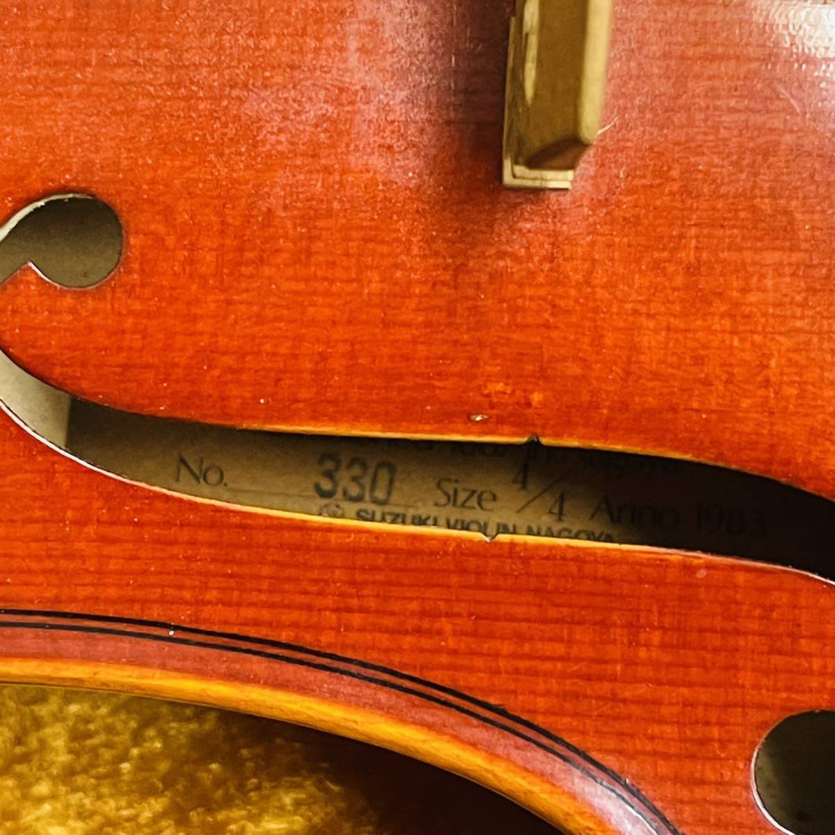スズキバイオリン No.330 4/4サイズ 1983年製　SUZUKI 鈴木バイオリン ハードケース付属 NN3094_画像5