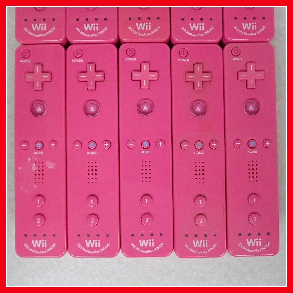 Wii モーションプラス リモコン コントローラ RVL-036 ピンク まとめて10個 大量セット 任天堂 Nintendo シリコンカバー付【10_画像3