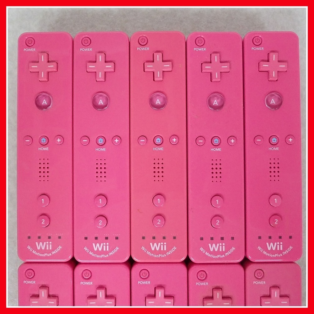 Wii モーションプラス リモコン コントローラ RVL-036 ピンク まとめて10個 大量セット 任天堂 Nintendo シリコンカバー付【10_画像2