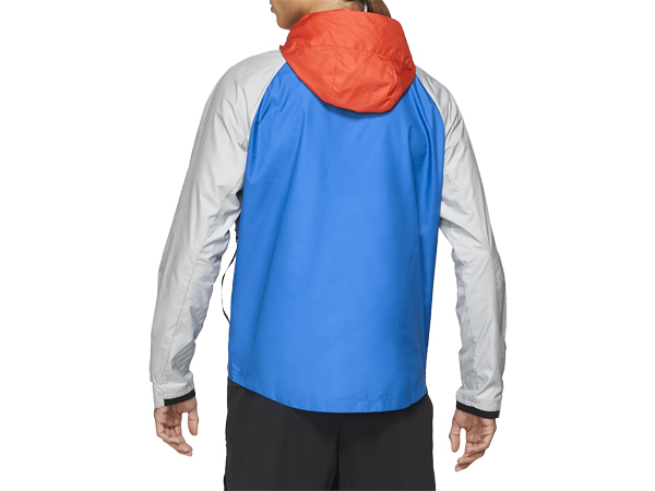 NIKE トレイル ランニング ジャケット 防水 青 オレンジ M ナイキ ストームフィット シールド 雨風対応 ウィンドランナー CZ9055-869_画像4