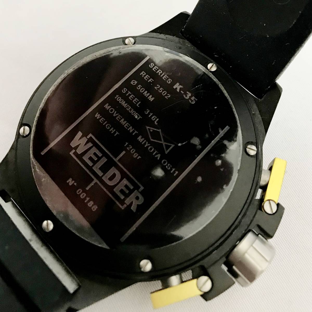 アナログ U-Boat 紳士腕時計 青迷彩ダイアル 100m防水 jGB96