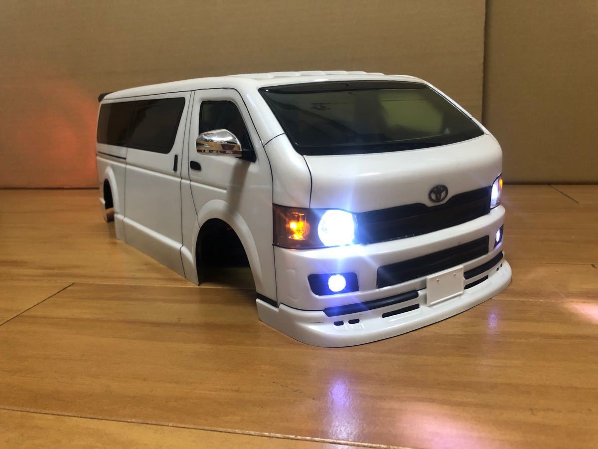 ABCホビー 1/10 トヨタハイエースボディのみ　塗装、電装、マウント付