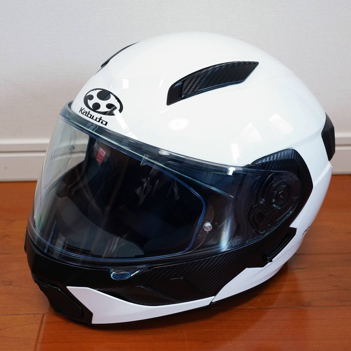 試用のみ】OGK KABUTO システムヘルメット RYUKI ホワイトメタリック