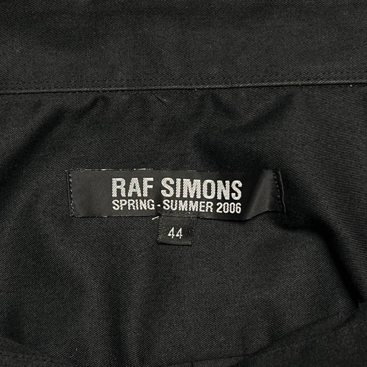 美品 RAF SIMONS 06ss 切り抜き 半袖シャツ ブラック size:44