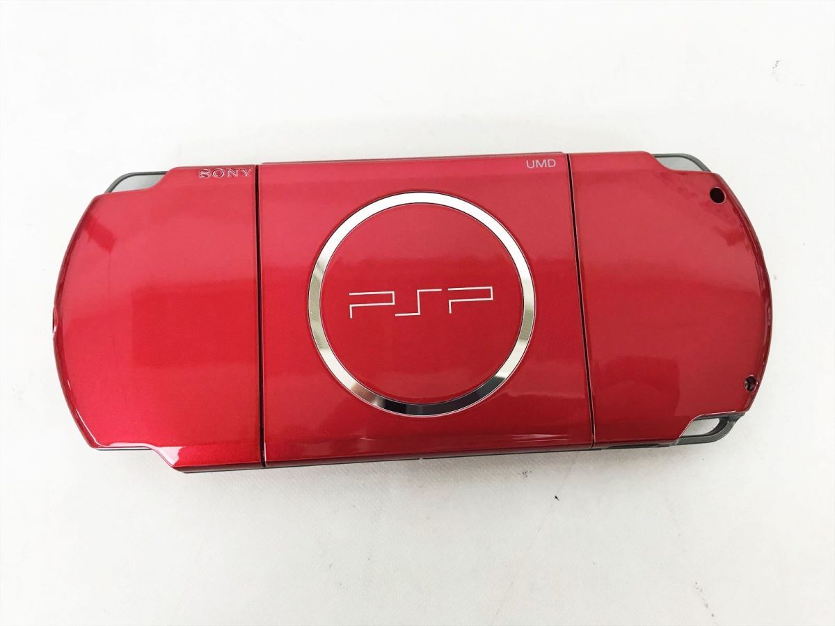 美品 SONY PlayStation Portable PSP-3000 本体 レッド 動作確認済 バッテリーなし EC38-895jy/F3