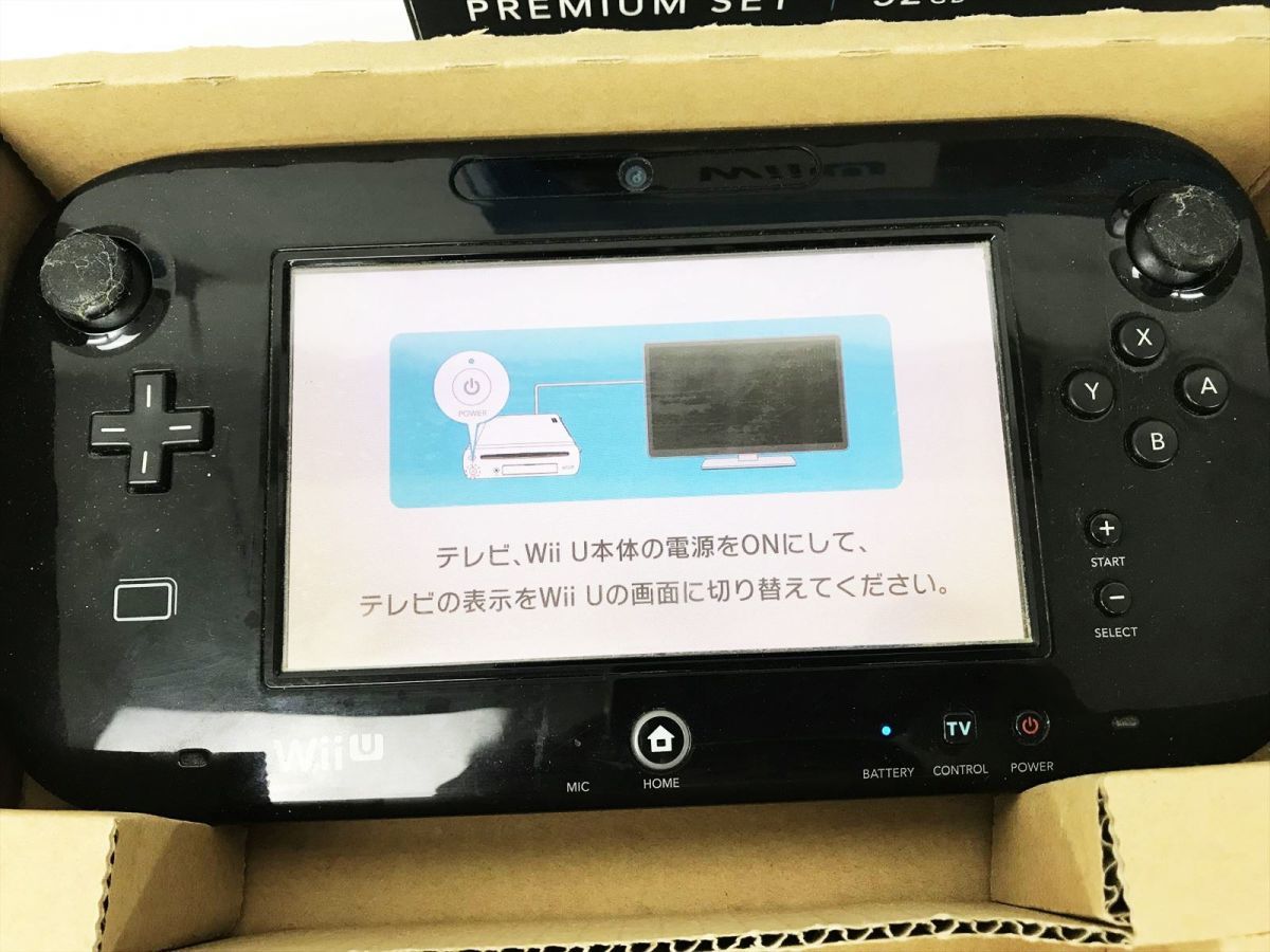 【1円】任天堂 WiiU 本体 セット 32GB ブラック ニンテンドーWii U 初期化済み 未検品 DC11-013jy/G4_画像3