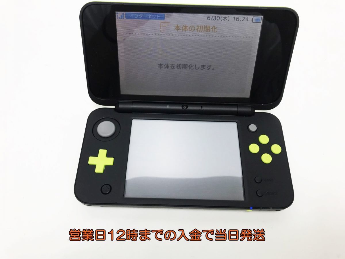 【1円】Newニンテンドー2DS LL 【ブラック×ライム】 ゲーム機本体 初期化動作確認済み 1A1000-798e/F3_画像5