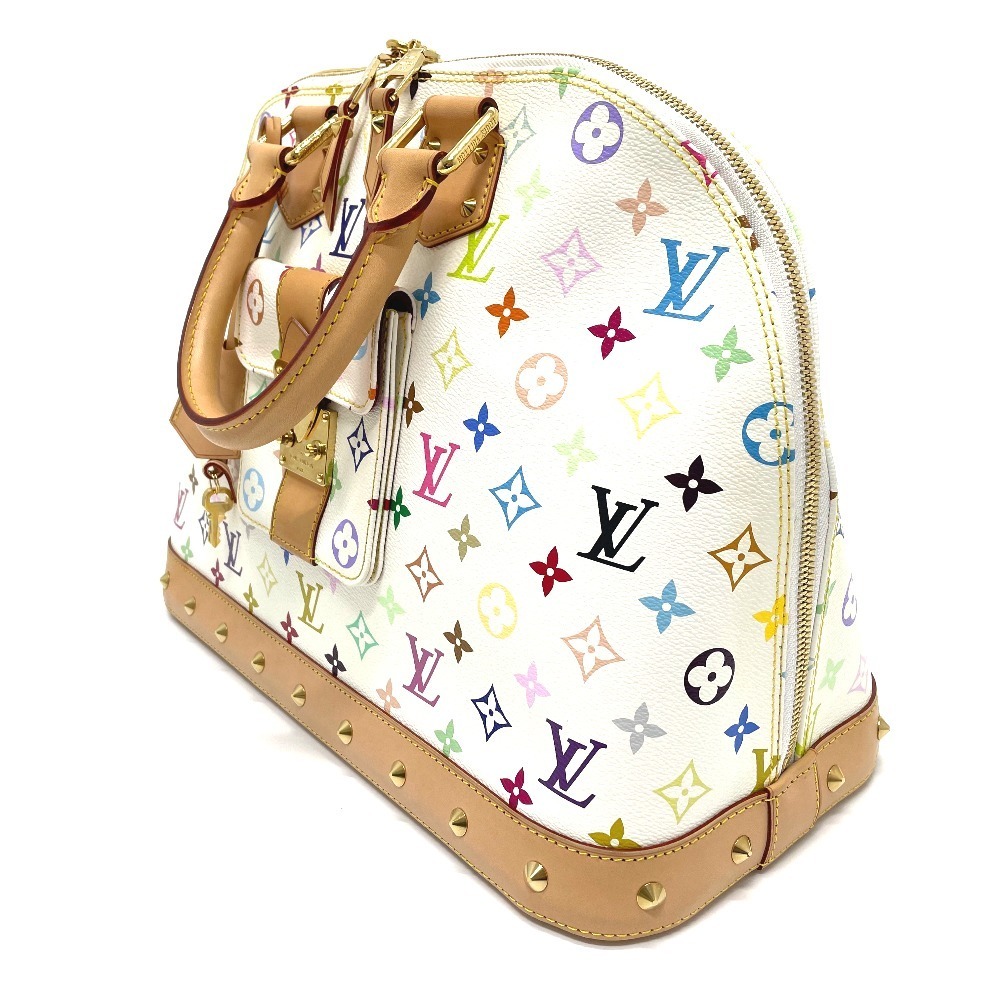 LOUIS VUITTON ルイヴィトン M40441 モノグラムマルチ アルマGM ハンドバッグ モノグラムマルチカラーキャンバス ブロン ホワイト【中古】_画像6