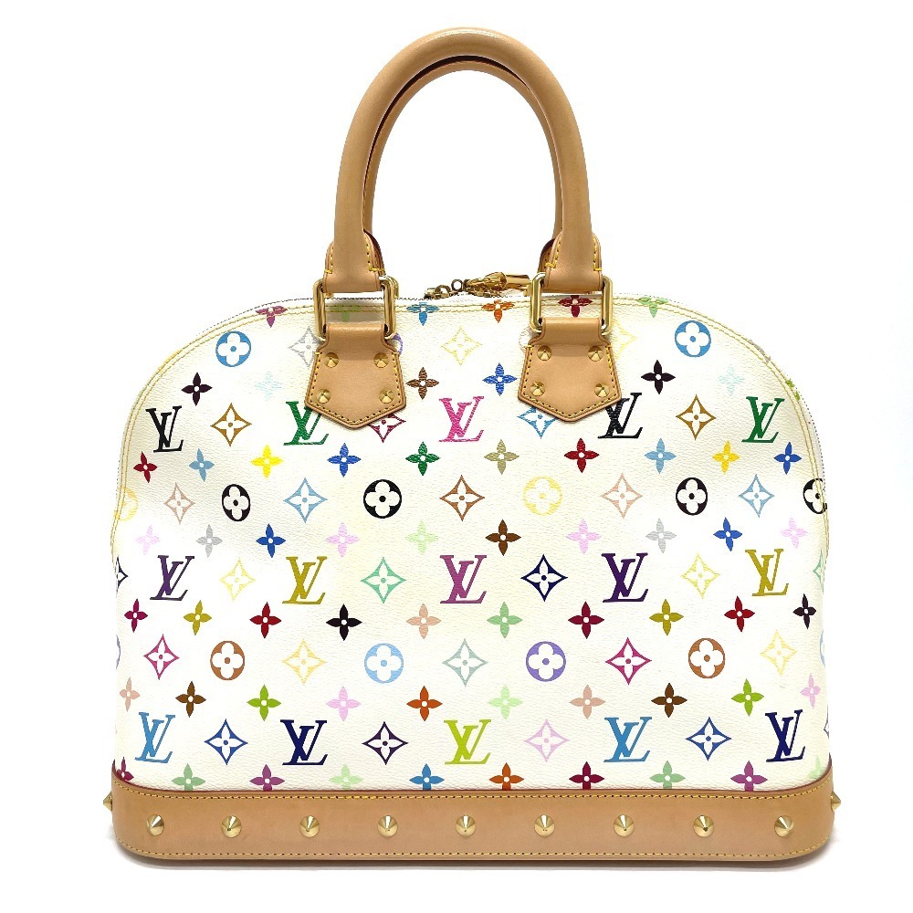 LOUIS VUITTON ルイヴィトン M40441 モノグラムマルチ アルマGM ハンドバッグ モノグラムマルチカラーキャンバス ブロン ホワイト【中古】_画像2