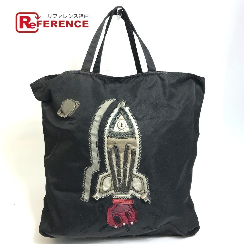 国内初の直営店 トートバッグ ハンドバッグ ロケット VA0484 プラダ PRADA ナイロン レディース【中古】 ブラック トートバッグ 国内初の直営店 トートバッグ ハンドバッグ ロケット VA0484 プラダ PRADA ナイロン レディース【中古】 ブラック トートバッグ
