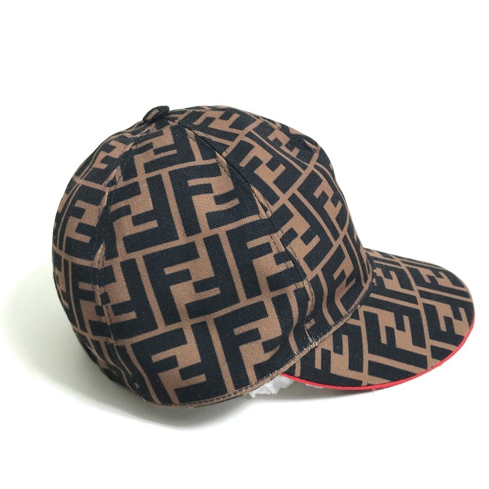 FENDI フェンディ FXQ498 ズッカ柄 ベースボール キャップ コットン