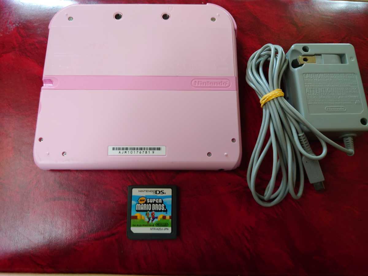 2DS 本体 充電器 SDカード NEWスーパーマリオブラザーズ　ピンク