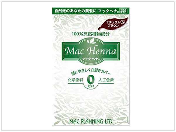 ［即決・送料無料］マックヘナ ナチュラルブラウン No.5 植物性原料100％ 化学染料不使用 オーガニック認証品 人気商品_画像1