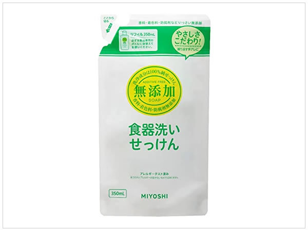 ［即決・送料無料］ミヨシ 食器洗いせっけん 詰替用 350ml オーガニック 無添加_画像1