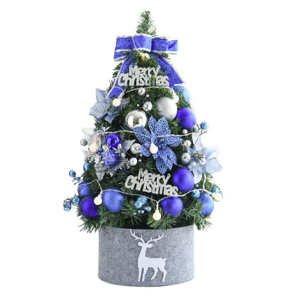 【単品】【ブルー】クリスマスツリー ブルーorシルバー オーナメント付き ツリー 60cm オーナメント 誕生日 飾り付け 室内_画像7