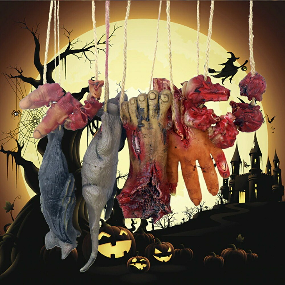 [ single goods ][ hand ] Halloween hand or pair or mouse or bat ..zombi. ornament hanging lowering horror real real birthday decoration attaching interior scratch 