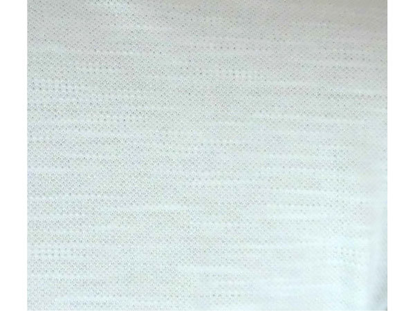 夏激安 ヘンリーバル 半袖・スラブ フラッグ刺繍ポロシャツ 白LL_スラブ バーズアイ素材