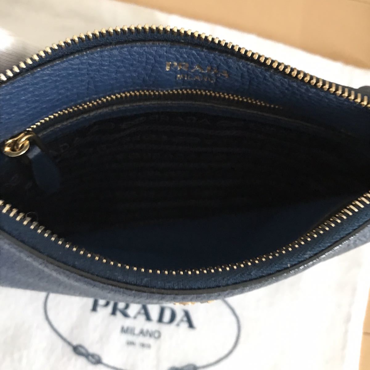 PRADA プラダ ショルダーバッグ 1BH013 クラッチバッグ ネイビー