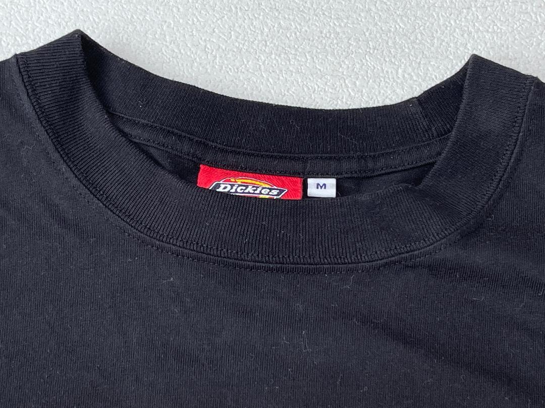 ☆送料無料☆ Dickies ディッキーズ 古着 半袖 ロゴ Tシャツ メンズ M ブラック トップス 中古 即決_画像4