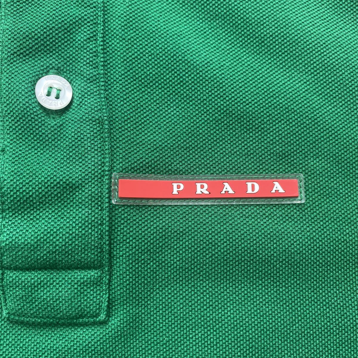 美品PRADA プラダ PRADA SPORT プラダスポーツ 半袖ポロシャツ 半袖 ポロシャツトップス M メンズ_画像3