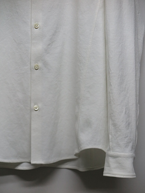 SALE40%OFF/wjk・ダブルジェイケイ/flat band collar shirt/white・M_画像3