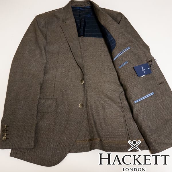 HACKETT LONDON ハケットロンドン ラムカシミヤ混 ネイビーコート NEW