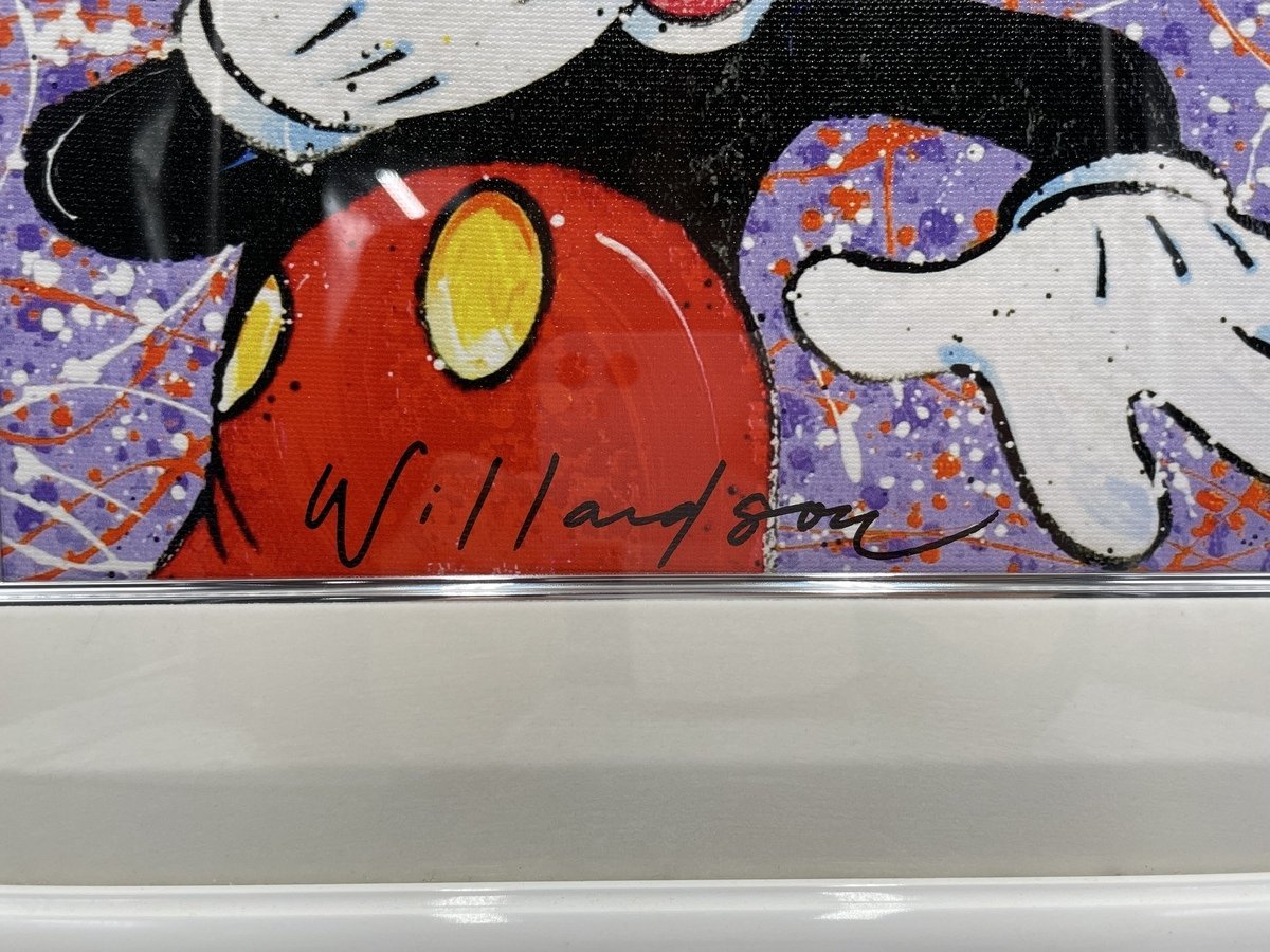 限定 デビッド・ウィラードソン ミッキー MICKEY LAUGHTER ミクスドメディア ED 38/150 アールビバン 絵画 保証書付 コレクション レア_画像7