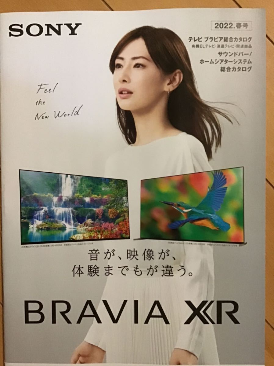 北川景子　(表紙) ★ソニーテレビブラビア総合カタログ　★A4サイズ　★新品・非売品_画像2