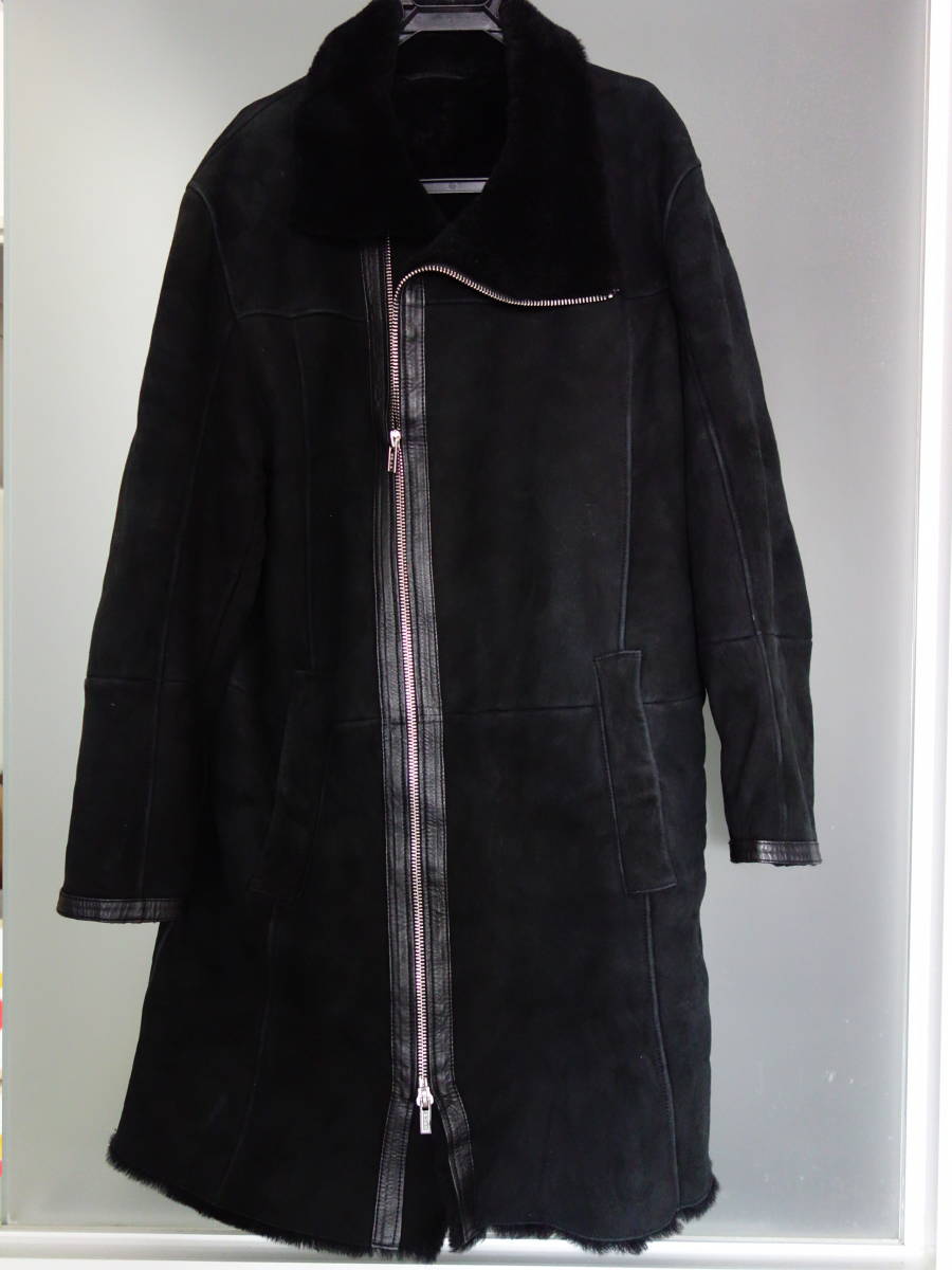 HUGO BOSS ヒューゴボス ムートン ライダース コート M | sweatreno.com