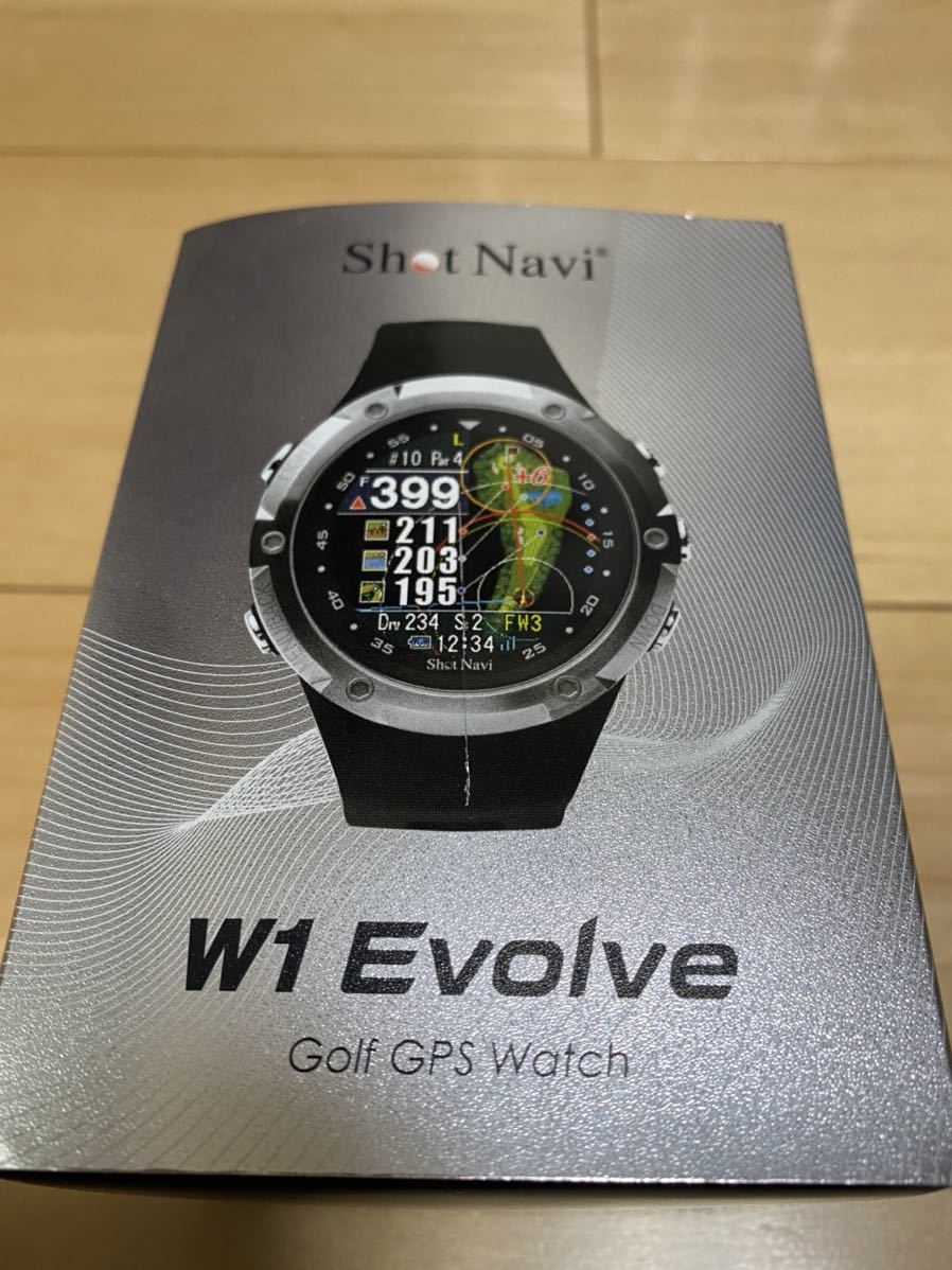 同梱不可】 ショットナビ W1 エボルブ ウォッチ型 ゴルフナビ W1