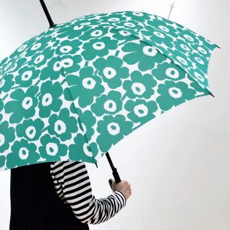  внутренний стандартный товар новый товар marimekko Stick Mini Unikko Marimekko длинный зонт зеленый одним движением 