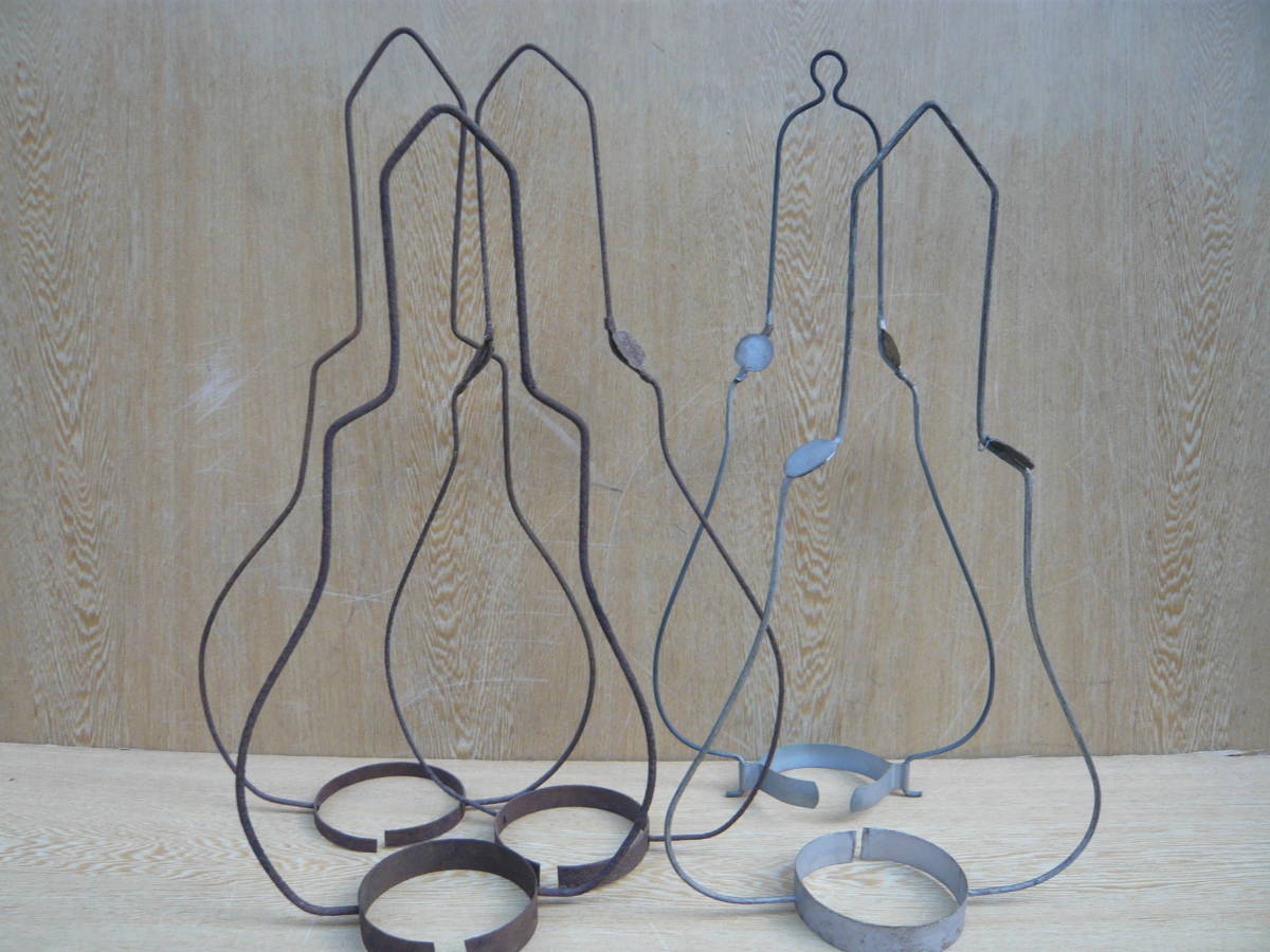 吊り手金具５本　つる　オイルランプ・吊りランプ　　アンティーク　　照明　インテリア用品_画像1