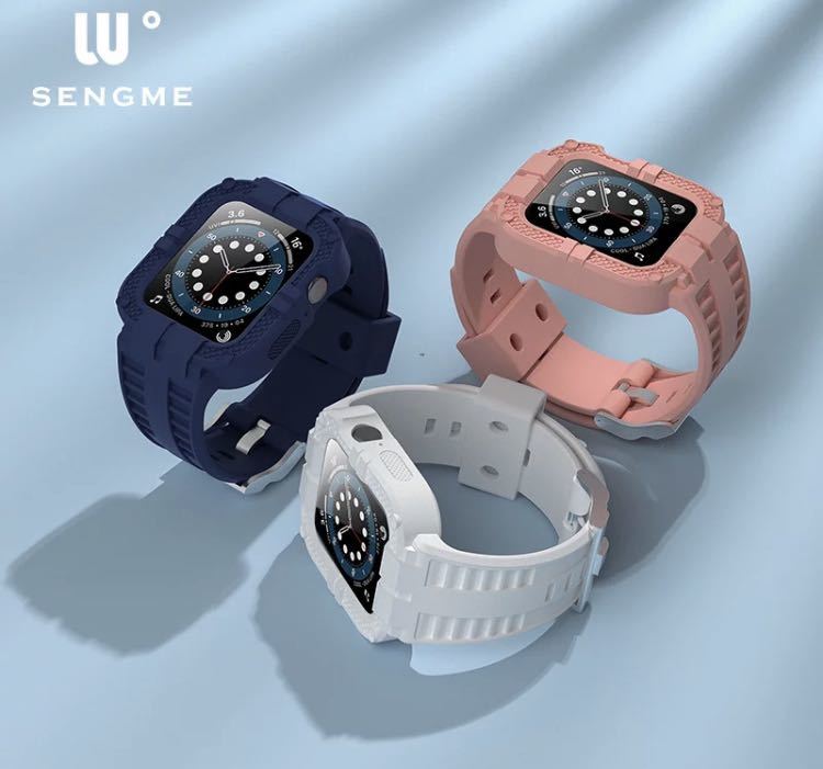 Applewatch アップルウォッチse 40mm対応 ラバーベルト一体型 タフ g-shock送料安_画像1