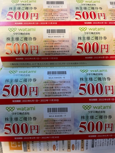 ワタミの食事券　16枚8000円分です。有効期限は2022年11月30日まで_画像1