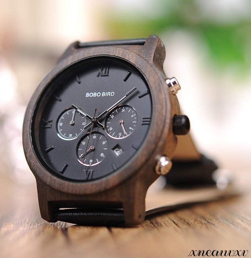 高品質な 木製腕時計 ブラウン 日本製 クオーツ メンズ オシャレ 天然木 木製 レザー ウォッチ カジュアル ウッド モダン 男性 腕時計