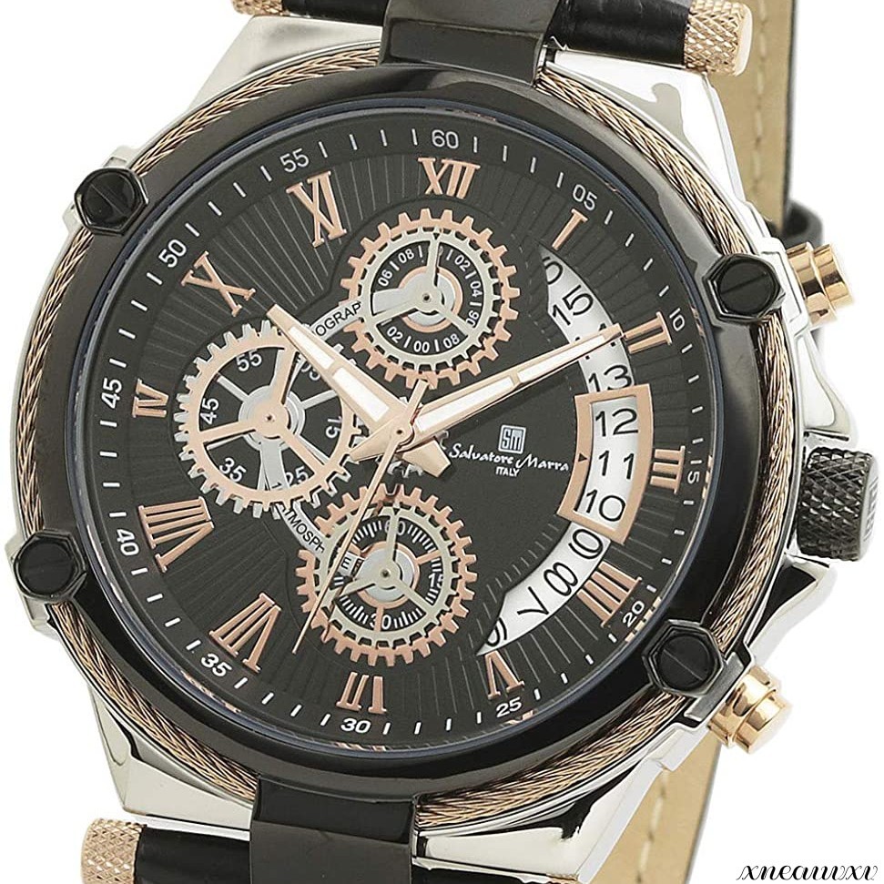 高品質な 腕時計 ピンクゴールド/ブラック 日本製 クオーツ アンティーク風 メンズ ウォッチ カジュアル おしゃれ モダン 男性 腕時計