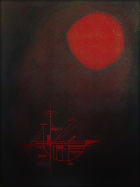 ワシリー・カンディンスキー、【一つの斑点（褐色の上の赤）】、希少な画集より、新品高級額、マット額装付、送料込み、Wassily Kandinsky