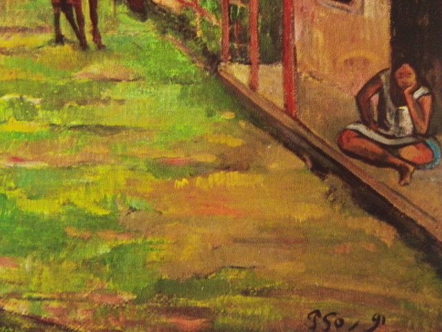 ポール・ゴーギャン、【タヒチの道】、希少な画集より、新品高級額、マット額装付、状態良好、送料込み、Paul Gauguin_画像2