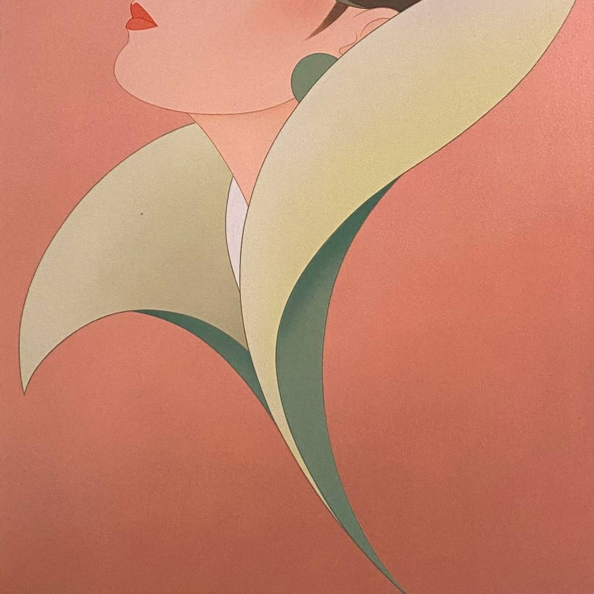渡壁 広義 【花のある静物】 希少画集画、状態良好、新品高級額装付 鶴田一郎、【花の吐息】、希少な額装用画集より、新品額装付